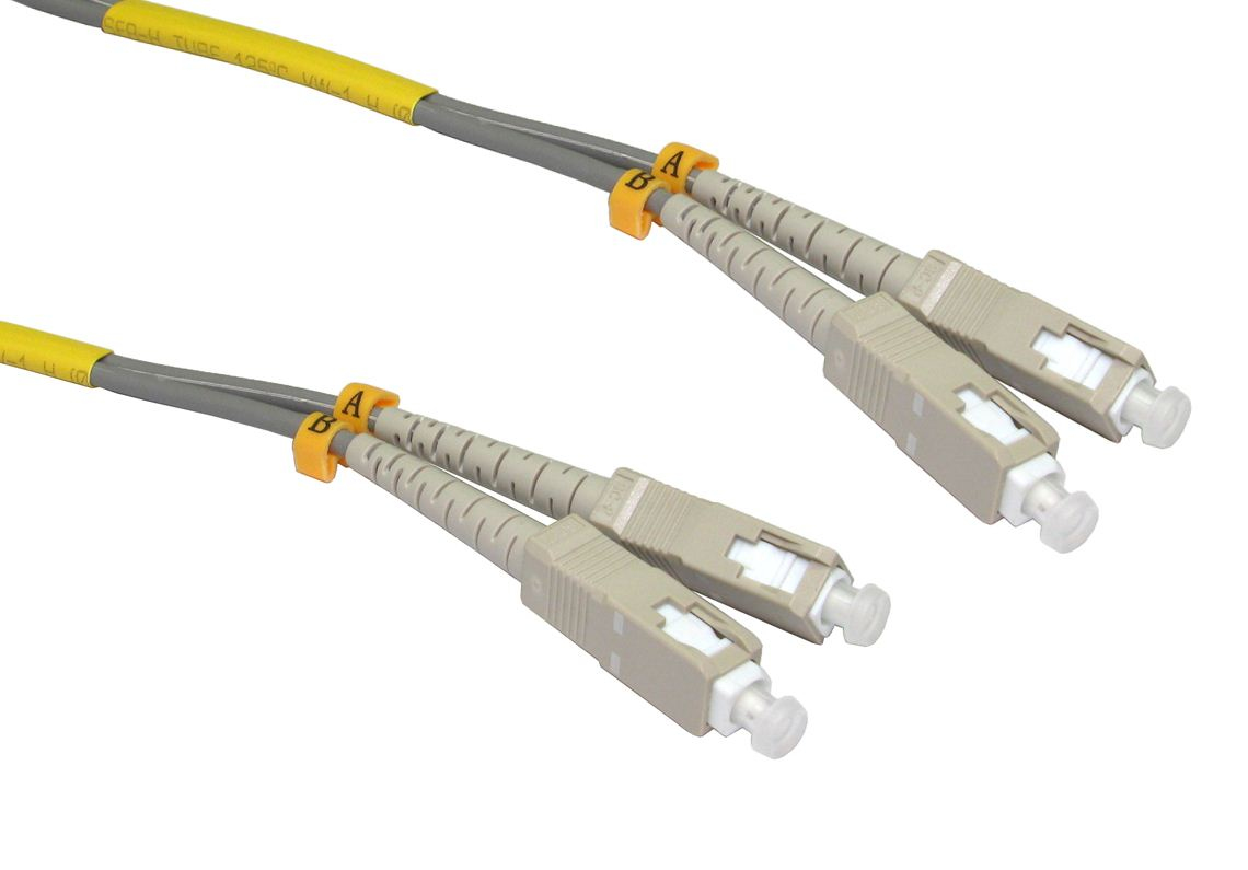 Cables Direct 0.5m SC-SC OM1 fibre optic cable Grey
