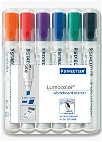 Image of Staedtler 351 B WP6 marker 6 pc(s) Black, Blue, Green, Orange,...
