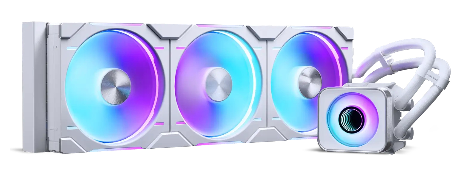 Phanteks Glacier One 420 D30 X2 Processor All-in-one liquid cooler 14 cm White 2 pc(s)