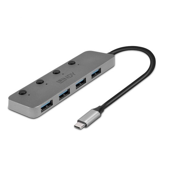 Image of Lindy 43383 interface hub USB 3.2 Gen 1 (3.1 Gen 1) Type-C 5000...