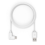 Compulocks 6ft 2.0 USB-A to 90-Degree USB-C Charging Cable Right Angle White