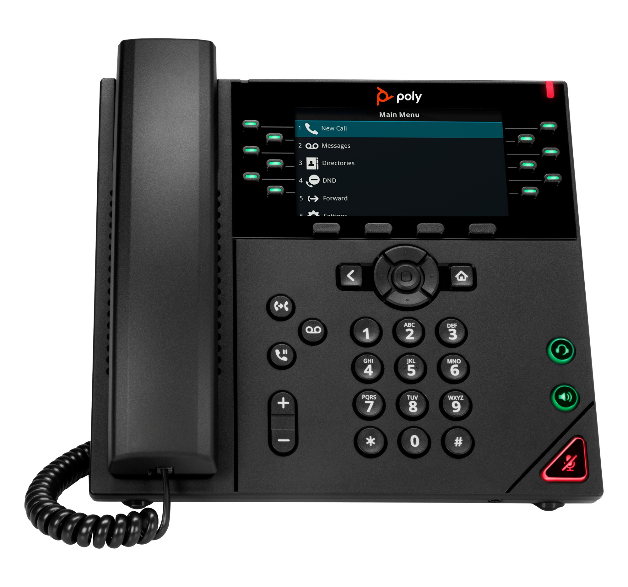 VVX 450 12-Line IP Phone and PoE-enabled
