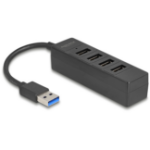 DeLOCK 64350 interface hub USB 3.2 Gen 1 (3.1 Gen 1) Type-A 5000 Mbit/s Zwart