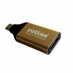 ROLINE 12.03.3231 cable gender changer USB Type-C HDMI Black, Gold