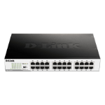 D-Link DGS-1024D network switch Unmanaged Gigabit Ethernet (10/100/1000) 1U Black, Silver