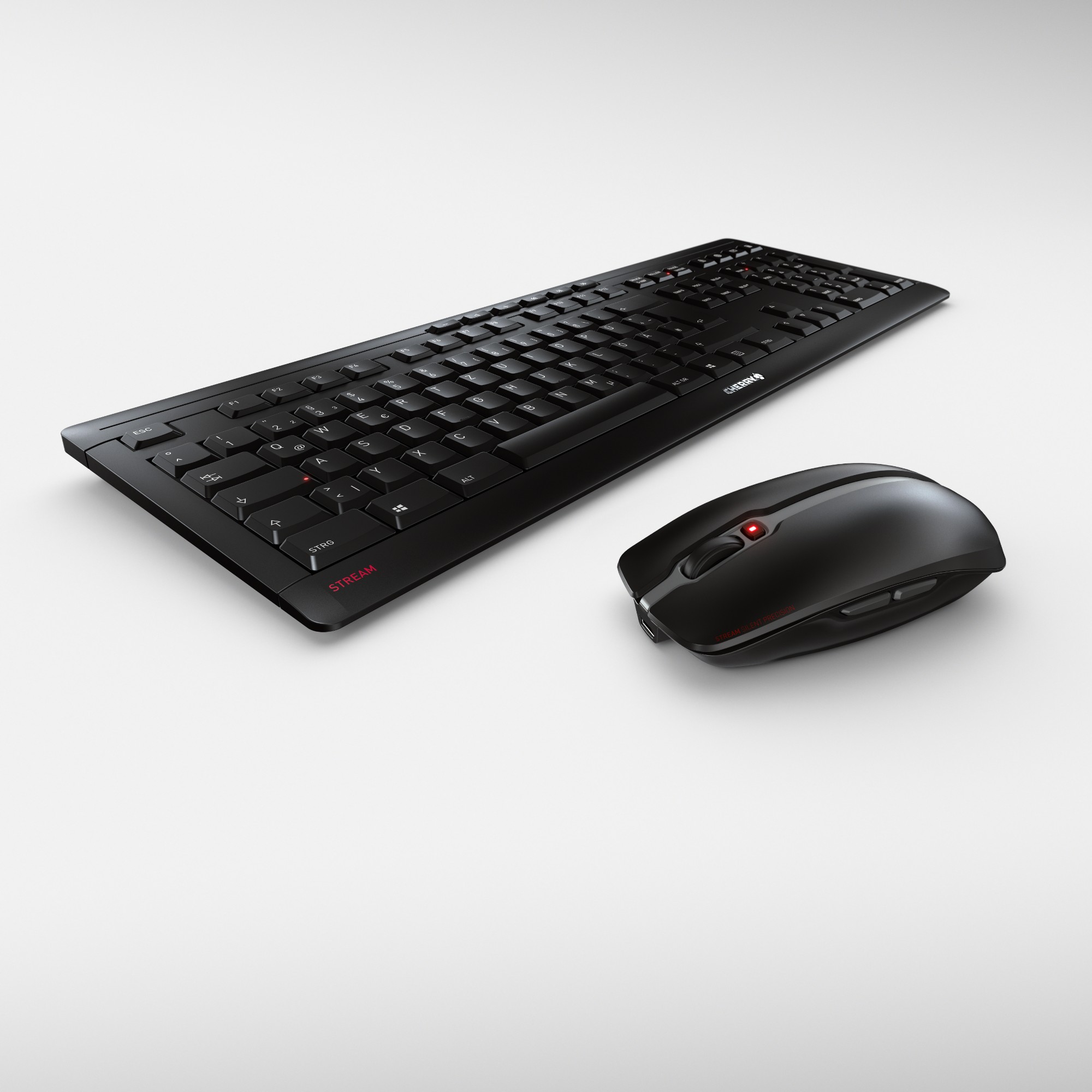 CHERRY Stream Desktop Recharge keyboard RF Wireless QWERTY English Black
