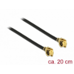 DeLOCK 89608 coaxial cable 1.13 0.2 m MHF (I-PEX) Black, Gold