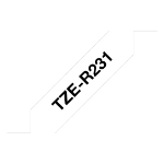 Brother TZE-R231 DirectLabel black on white non adhesive textil 12mm x 4m for Brother P-Touch TZ 3.5-18mm/6-12mm/6-18mm/6-24mm/6-36mm