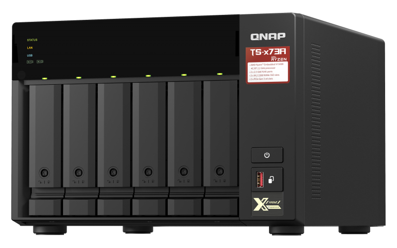 QNAP TS-673A-8G NAS/storage server Tower Ethernet LAN Black V1500B