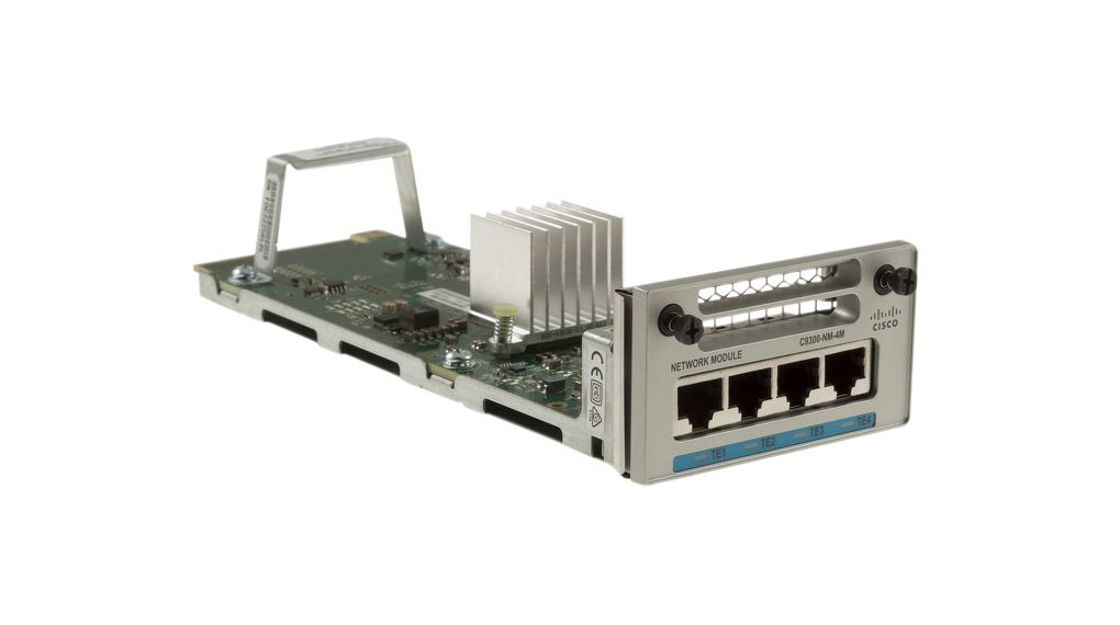 Photos - Switch Cisco C9300-NM-4M= network  module 10 Gigabit Ethernet C9300-NM-4M= 