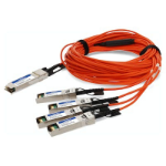 AddOn Networks QSFP-4SFP-AOC20M-OE-AO InfiniBand/fibre optic cable 787.4" (20 m) QSFP+ 4x SFP+ AOC Orange, Silver