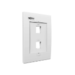 Nexxt Solutions Tapa - faceplate, 2 puerto, para conectores tipo keystone Blanco