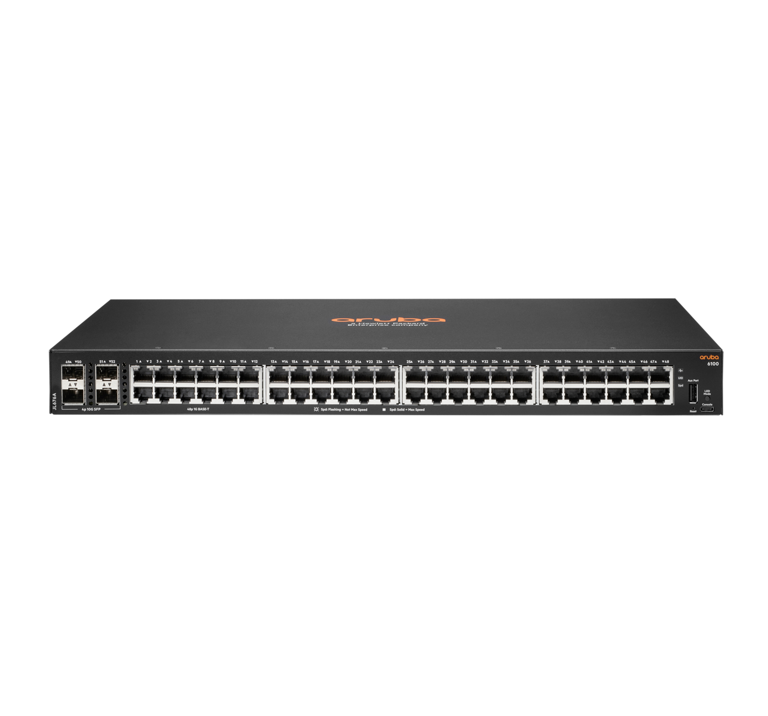 Image of Aruba 6100 48G 4SFP+ Managed L3 Gigabit Ethernet (10/100/1000) 1U...