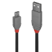 Lindy Anthra Line USB cable 0.5 m USB 2.0 USB A Micro-USB B Black, Grey