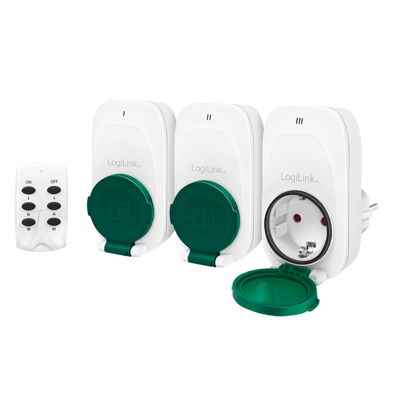 Image of LogiLink EC0008 power plug adapter Type F Green, White