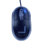 Urban Factory Cristal Mouse Optical USB 2.0, 800dpi, Internal Light, Black