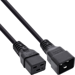 InLine power cable C19 / C20 3-pin IEC male / female black 7.5m