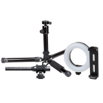 ProSound Vlogger Kit 1 with Portable Mid Size Tripod, iPad/iPhone Holder, LED Ring Light & Shotgun Microphone