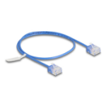 DeLOCK RJ45 Network Cable Cat.6 UTP Ultra Slim 0.5 m blue with short plugs