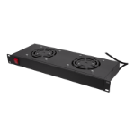 LogiLink 19" Fan Unit 2 fans, with switch, 1U rack-mount, black