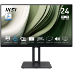 MSI Pro MP245PG 24 Inch Monitor, FHD (1920 x 1080), 100Hz, IPS, 1ms, 1x HDMI 1.4b, 1x DP 1.2a output, 1x D-Sub(VGA), Built-in Speakers, Anti-Glare, Anti-Flicker, Less Blue light, TÜV Certified, VESA, Kensington, 4-way adjustable stand, Black