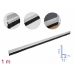 DeLOCK EU Product - B++rstenstreifen 20 mm mit Alu-Profil gerade 1m