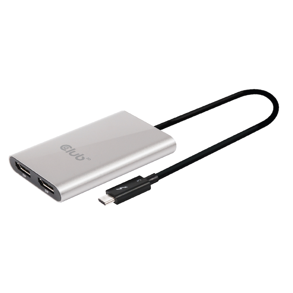 Image of CLUB3D Thunderbolt 3 to 2x Displayport 1.2 Dual Monitor 4K 60Hz