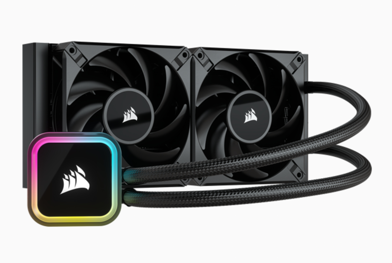 Image of Corsair H100i Processor All-in-one liquid cooler 12 cm Black 1 pc(s)