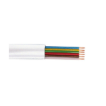 FDL 6 CORE FLAT MODULAR TELEPHONE CABLE - 100M / WHITE