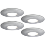 4lite IP20 GU10 Fire-Rated Downlight - Satin Chrome - Pack of 4