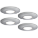4lite IP20 GU10 Fire-Rated Downlight - Satin Chrome - Pack of 4