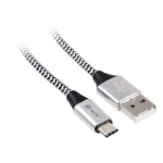 Tracer TRAKBK46265 USB cable 1 m USB 2.0 USB C USB A Black, Silver