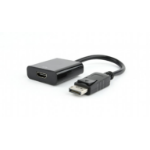 Gembird AB-DPM-HDMIF-002 video cable adapter 0.1 m DisplayPort HDMI Black