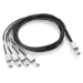HPE StoreEver 2m External Mini-SAS to 4x1 Mini-SAS Cable Svart