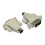 Cables Direct AD-310 cable gender changer Mini Din (6-pin) Serial (9-pin) Beige