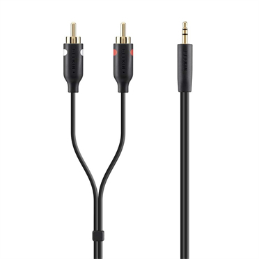 Image of Belkin F3Y116BT2M audio cable 2 m 2 x RCA 3.5mm Black