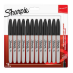 Sharpie 1996111 permanent marker Fine tip Black 12 pc(s)