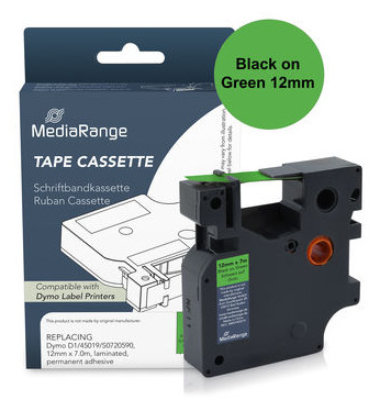 MediaRange Plastic tape cassette. for label printers using Dymo® 91222