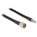 DeLOCK 5m, N/RP-SMA coaxial cable CFD400, LLC400 Black