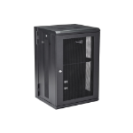 StarTech.com Armoire Réseau Murale à 4 Montants 18U avec Étagère 1U, Armoire Serveur Murale 19" à Charnières pour Équipement IT/AV/Électronique/Ordinateur, Armoire Rack Ventilée Flexible