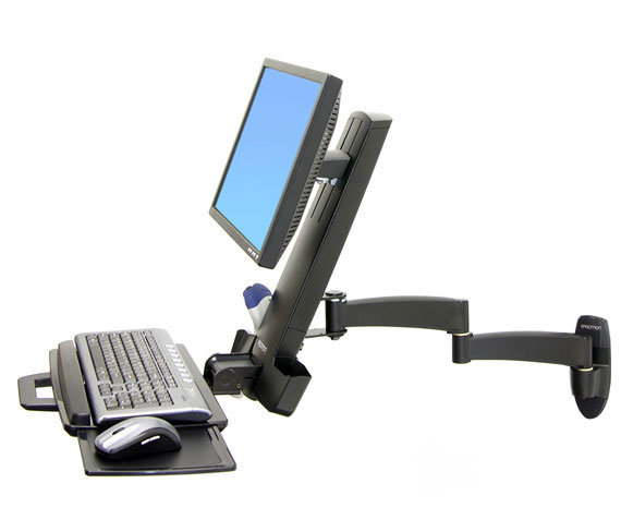 Image of Ergotron 200 Series Combo Arm 61 cm (24") Black Wall