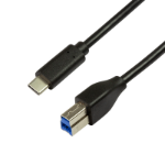 LogiLink CU0162 USB cable USB 3.2 Gen 1 (3.1 Gen 1) 1 m USB C USB B Black