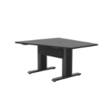 Middle Atlantic ForumTM 59" Angle Table for 3 to 5 People, 30" Seated Height, Asian Night Table Top with Dark Table Base