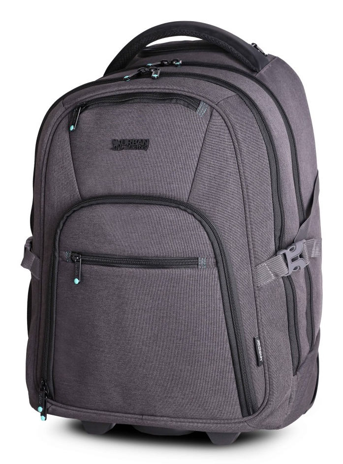 Image of Urban Factory HEAVEE GREEN: TROLLEY TRAVEL BACKPACK 15.6 - ECO MADE