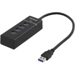 Deltaco UH-475 interface hub USB 3.2 Gen 1 (3.1 Gen 1) Type-A 5000 Mbit/s Black