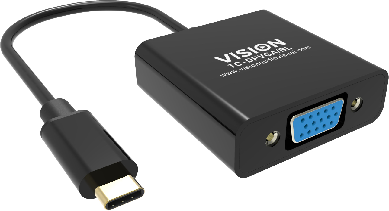 Image of Vision TC-USBCVGA/BL video cable adapter USB Type-C VGA (D-Sub) Black