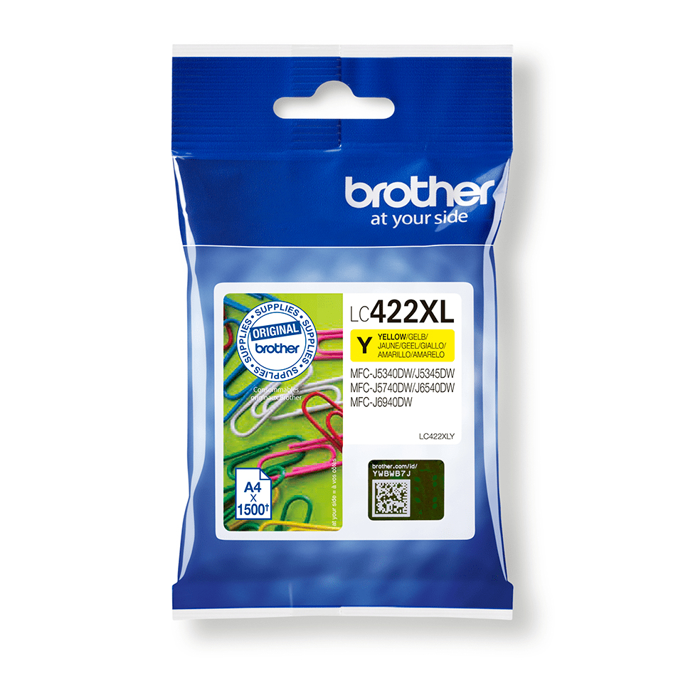 Image of Brother LC-422XLY Ink cartridge yellow high-capacity, 1.5K pages...