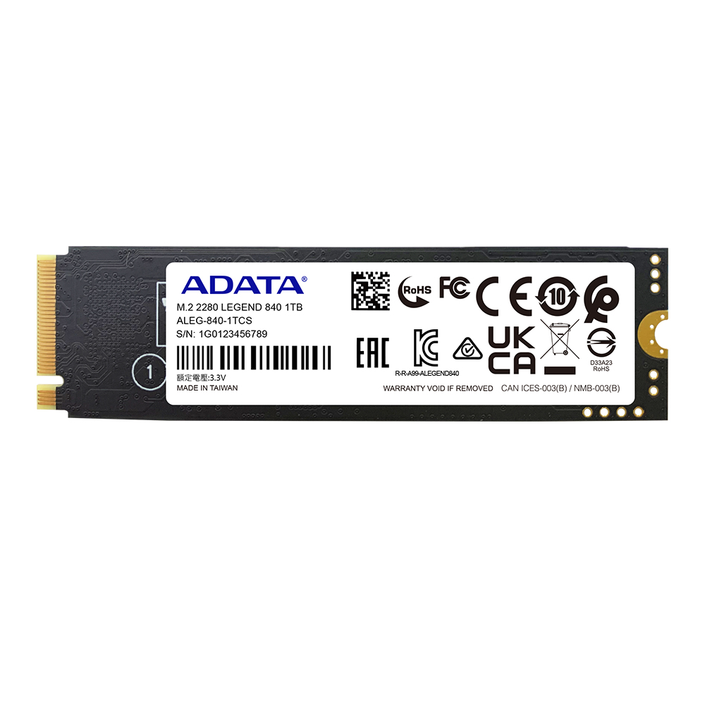 Image of ADATA LEGEND 840 M.2 1 TB PCI Express 4.0 3D NAND NVMe
