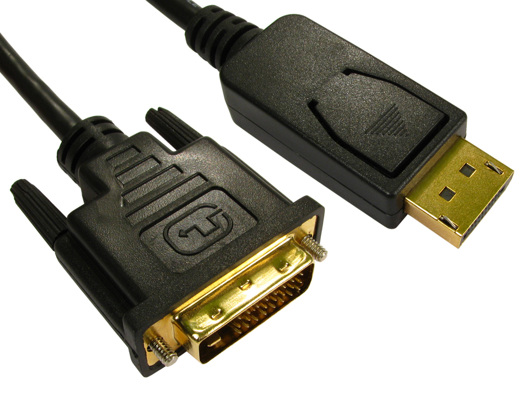 Image of Cables Direct DisplayPort - DVI, 1m DVI-D Black