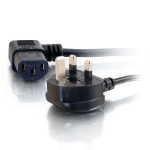 C2G 0.5m 18 AWG UK 90° Power Cord (IEC320C13R to BS 1363)